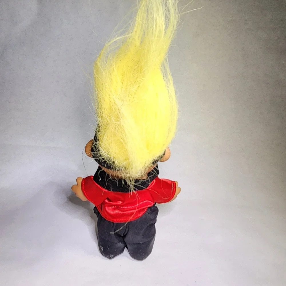 Russ Troll Doll vintage equestrian red‎ outfit Bright Yellow Hair